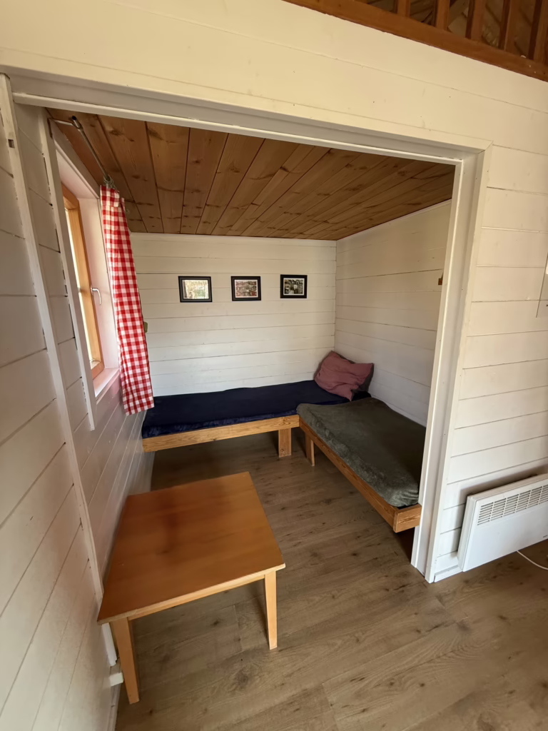 Eget badeværelse i hytte på campingpladsen